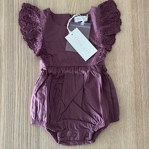 Jamie Kay 60s Cambric Olive Playsuit Tulip 0-3M